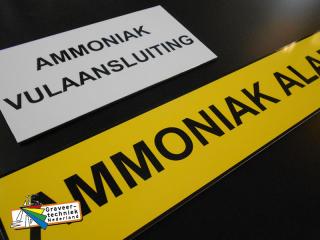 Kunststof tekst borden voor de chemie bedrijf